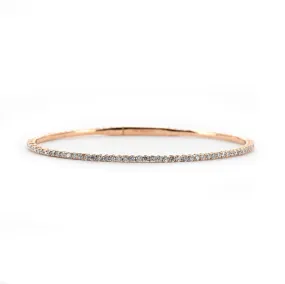 1.02ctw Diamond Flex Bangle - Rose Gold