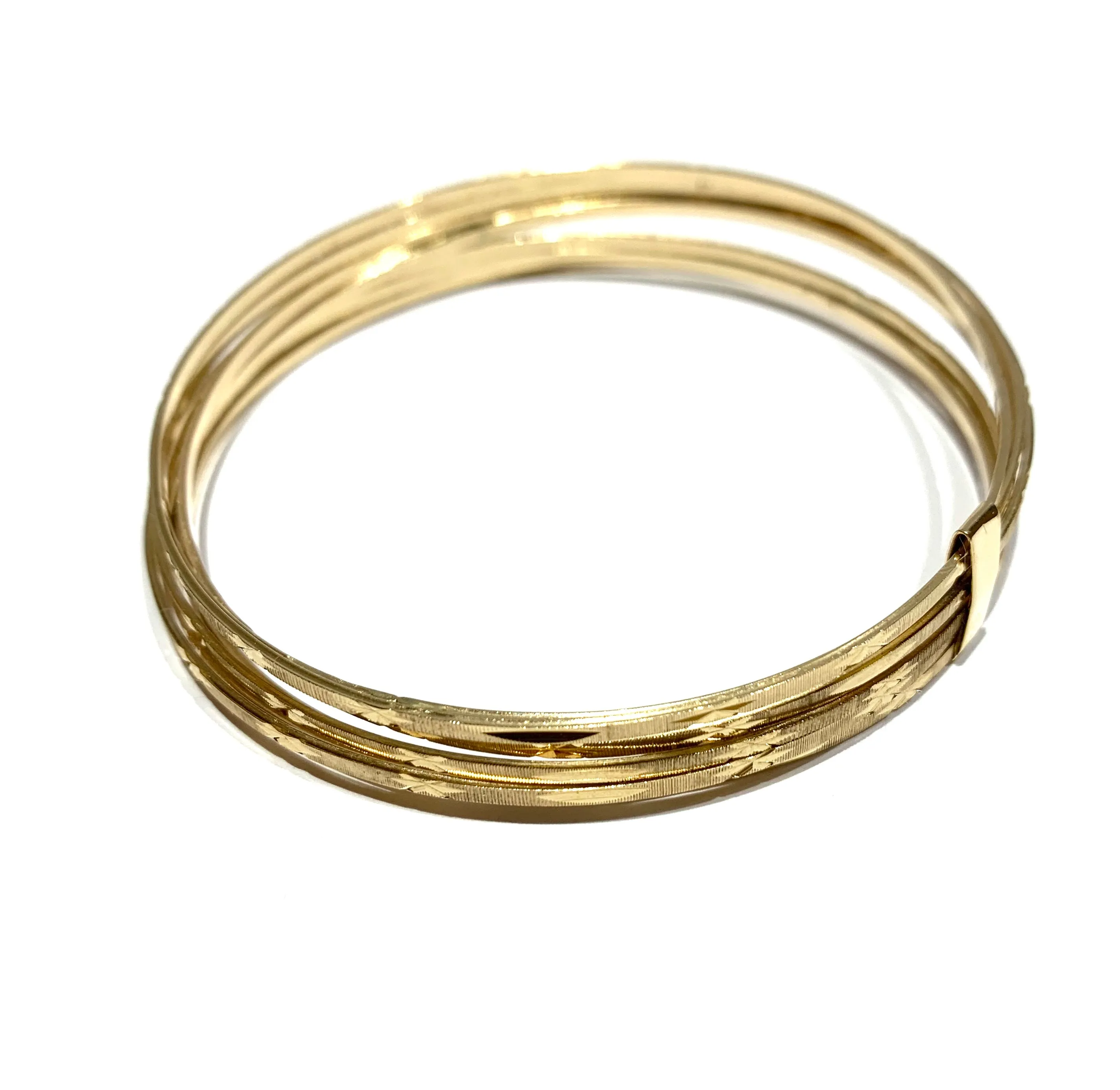 10k Gold 7 Stacked Bracelet