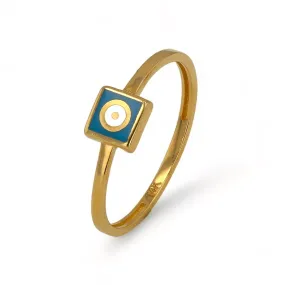 14K Yellow gold aqua  eye ring-227249