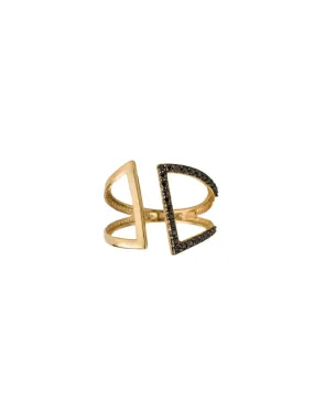 18K Gold Dark Mirror Ring