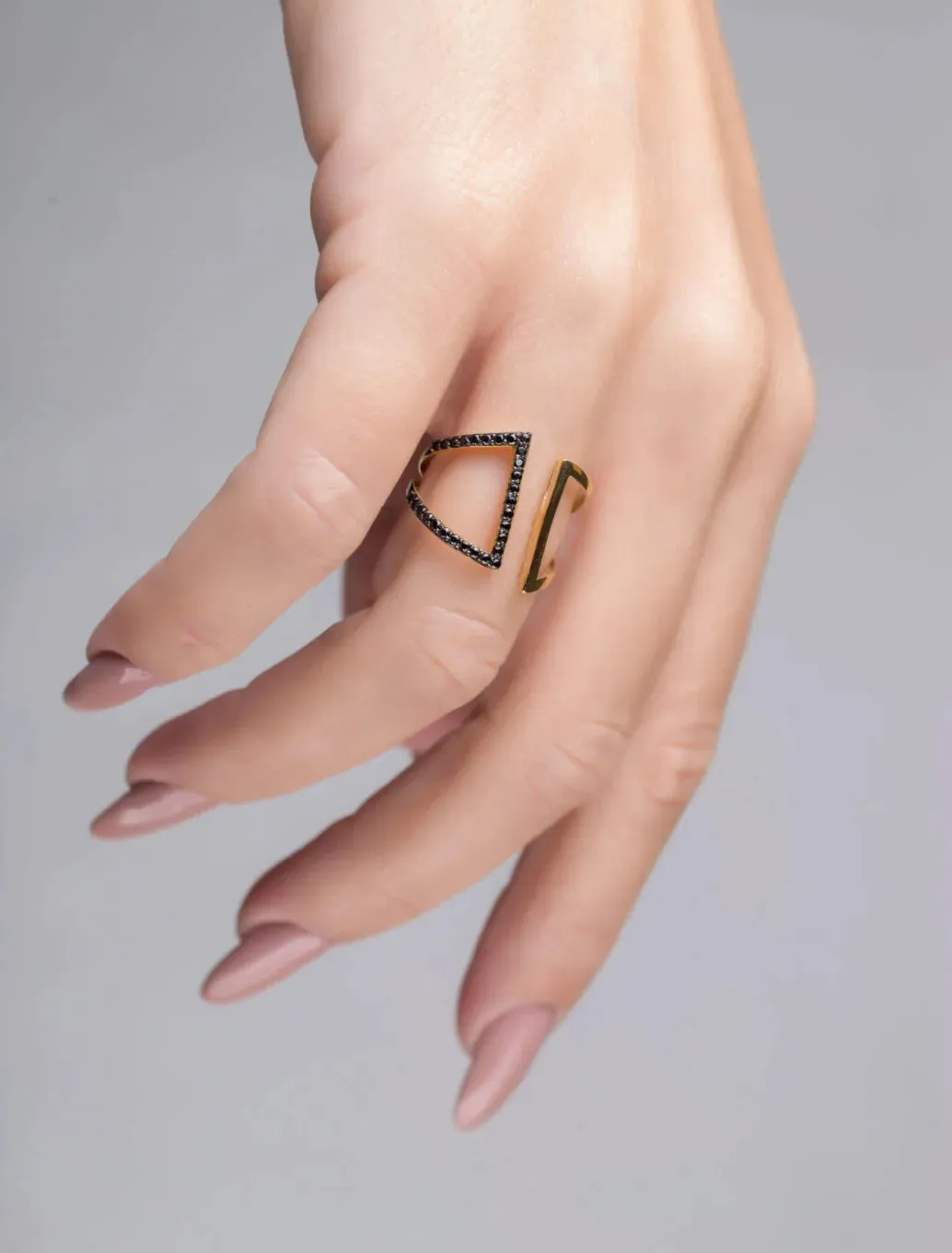 18K Gold Dark Mirror Ring