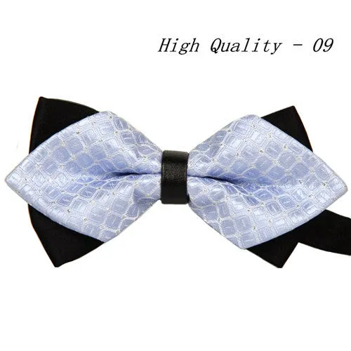 20 style summer men's neckwear neck self gold bow tie silver black silk fashion casual male pink bowtie wedding lote