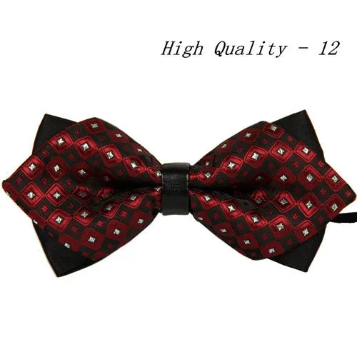 20 style summer men's neckwear neck self gold bow tie silver black silk fashion casual male pink bowtie wedding lote