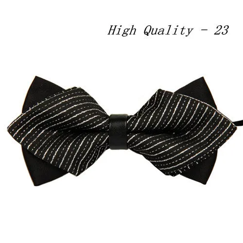 20 style summer men's neckwear neck self gold bow tie silver black silk fashion casual male pink bowtie wedding lote