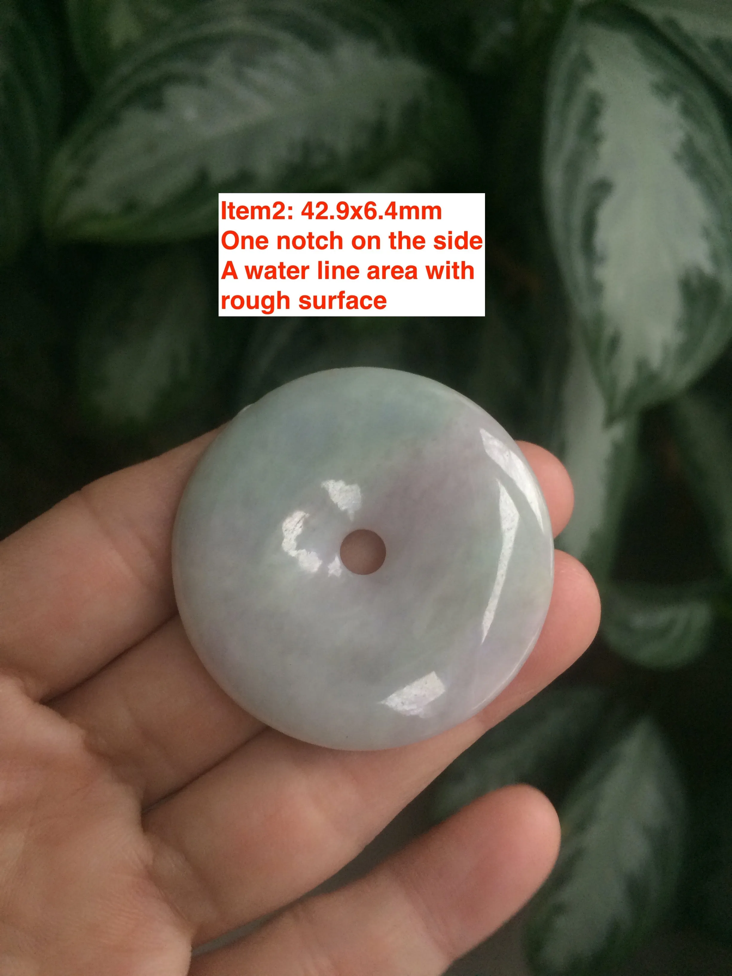 38-43mm Type A 100% Natural green/purple Jadeite Jade Safety Guardian Button donut Pendant/worry stone/car hanger group AE27