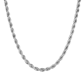 4.5mm White Gold Rope Chain