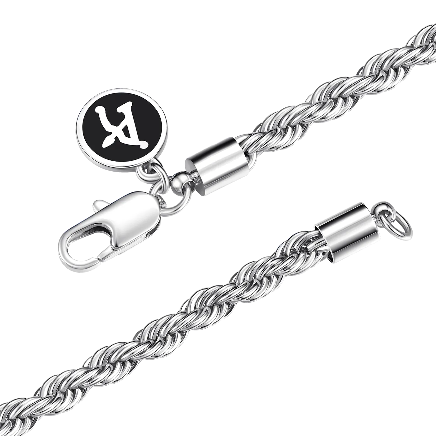 4.5mm White Gold Rope Chain