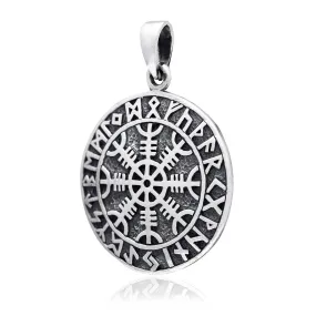 925 Sterling Silver Helm of Awe Pendant