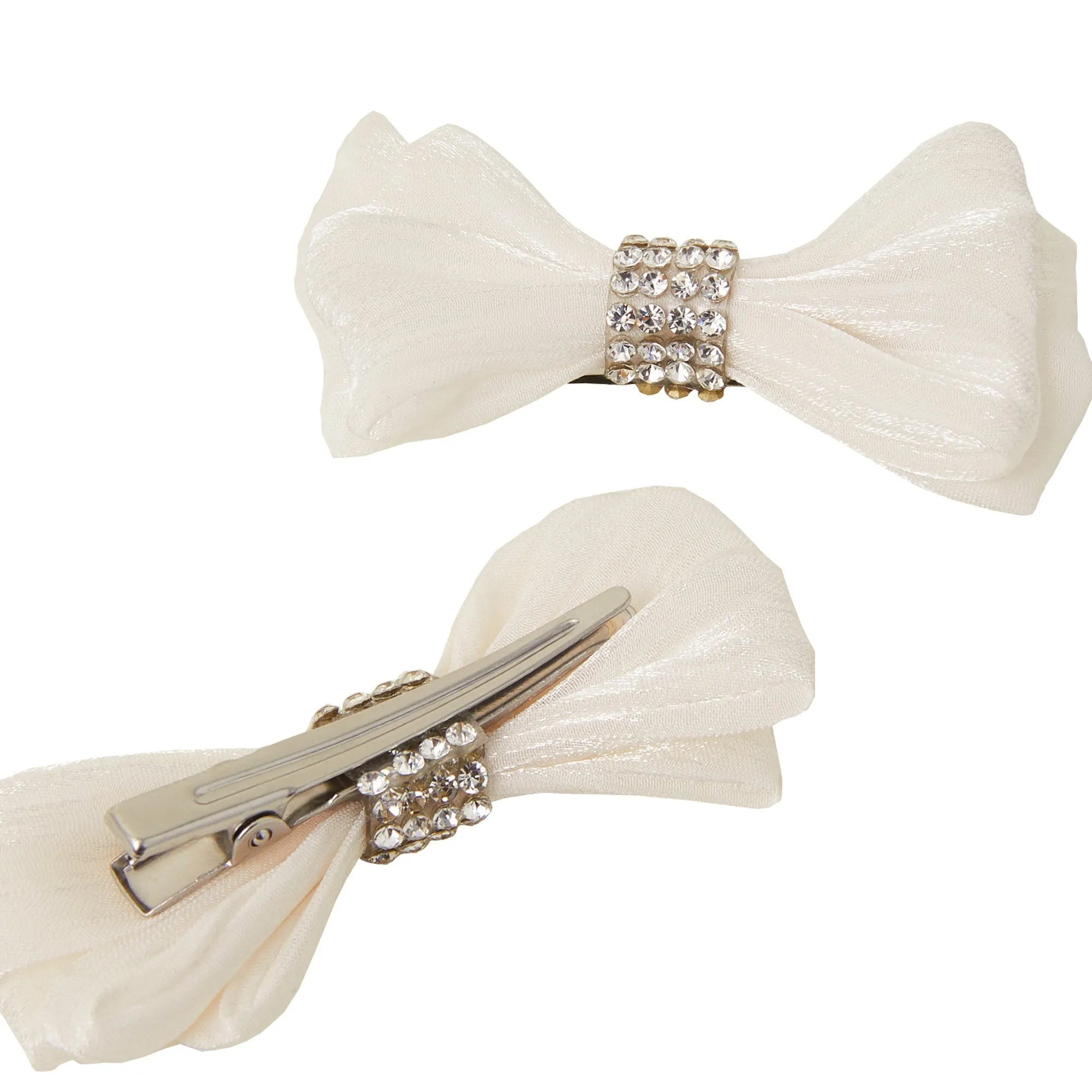 Accessorize London Girls Bow Salon Clips 2-Pack