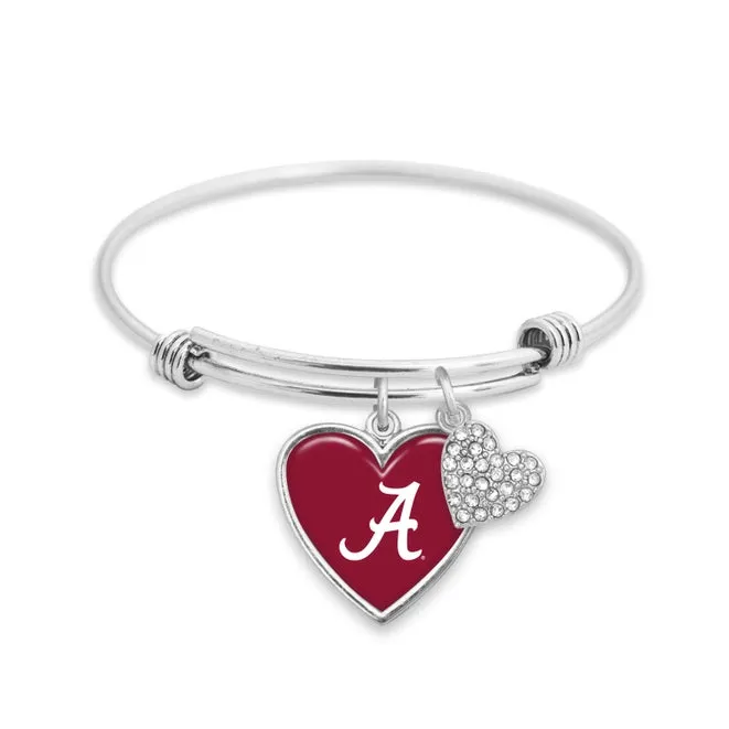 Alabama Crimson Tide Bangle Charm Bracelet