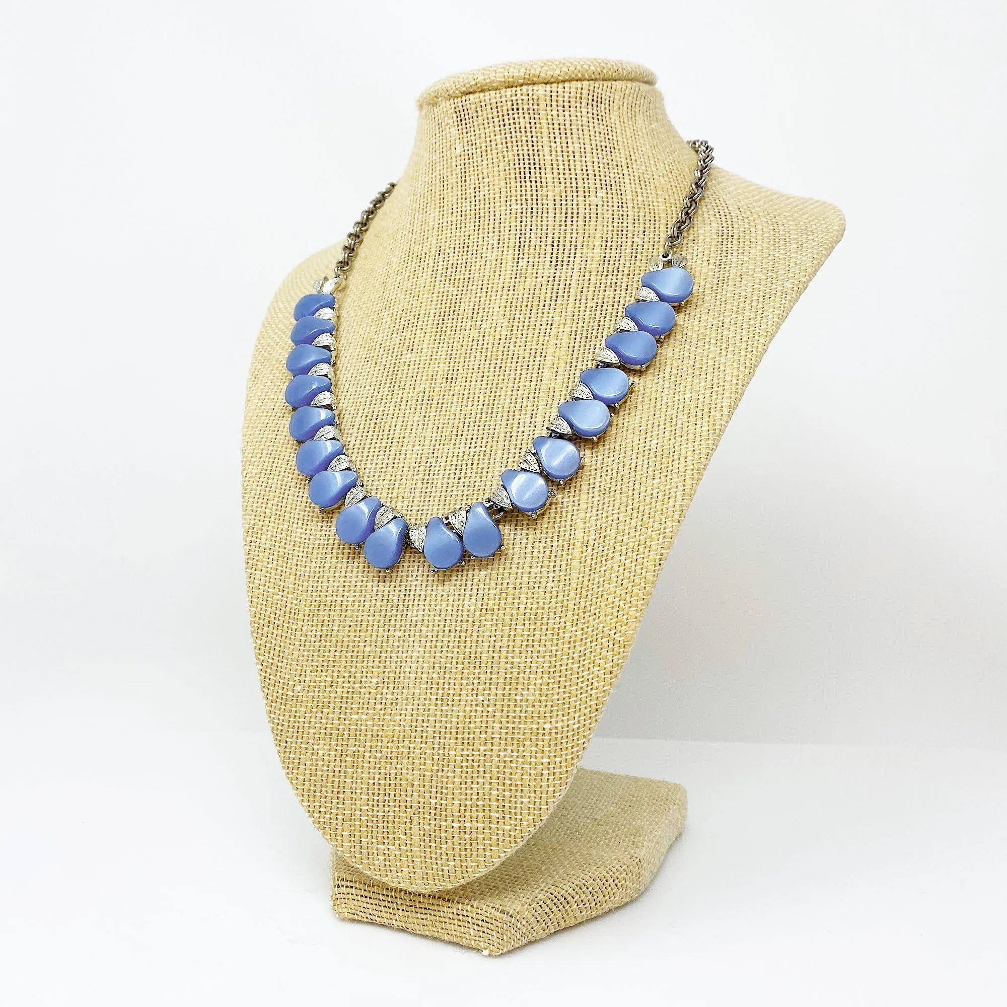 ALLESANDRO vintage silver and blue necklace