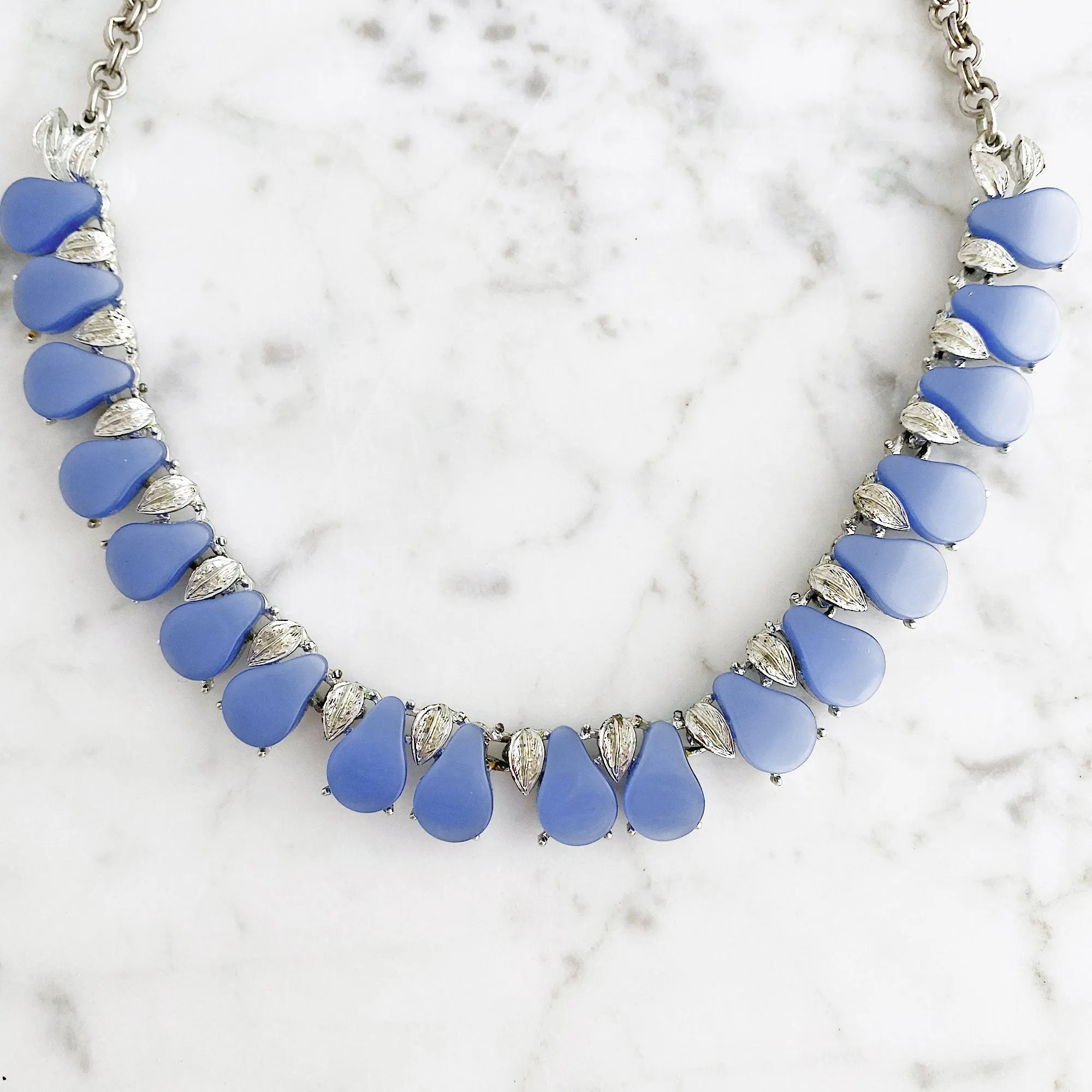 ALLESANDRO vintage silver and blue necklace