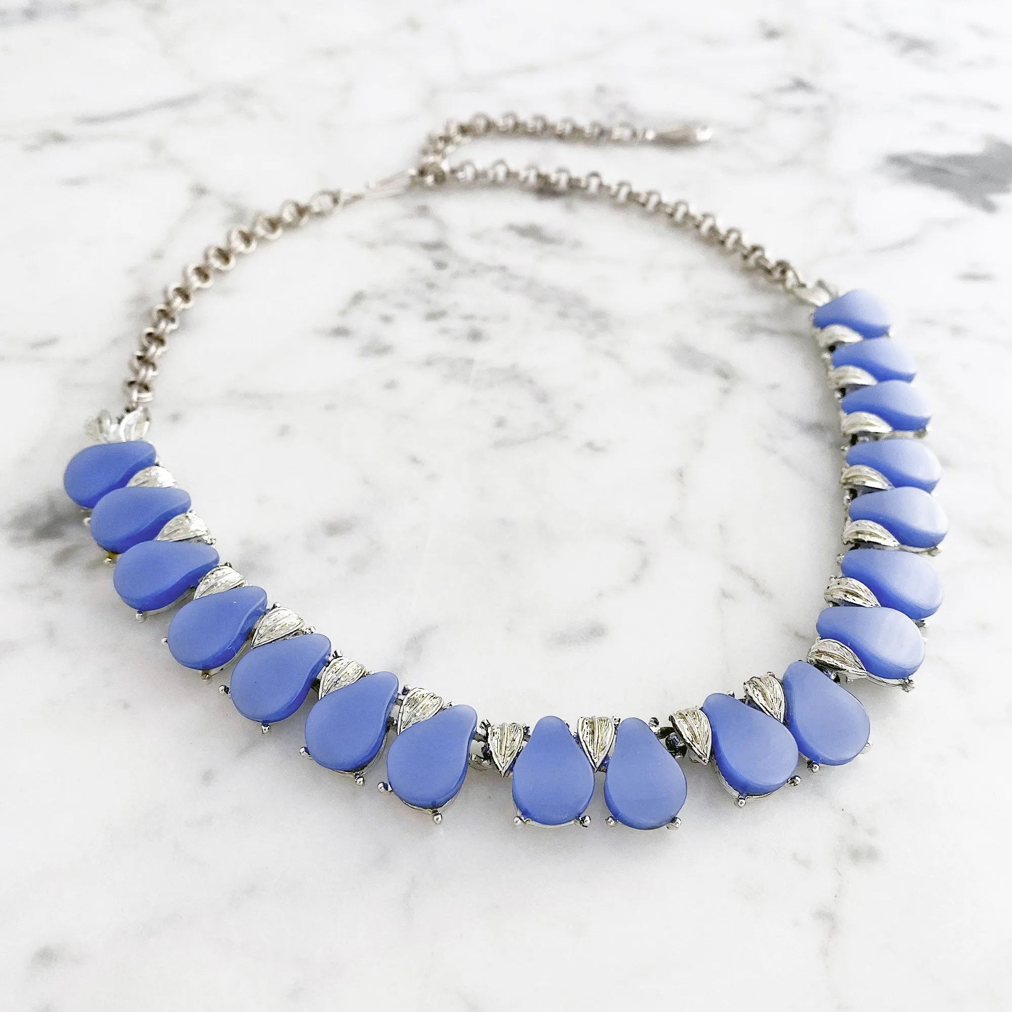 ALLESANDRO vintage silver and blue necklace