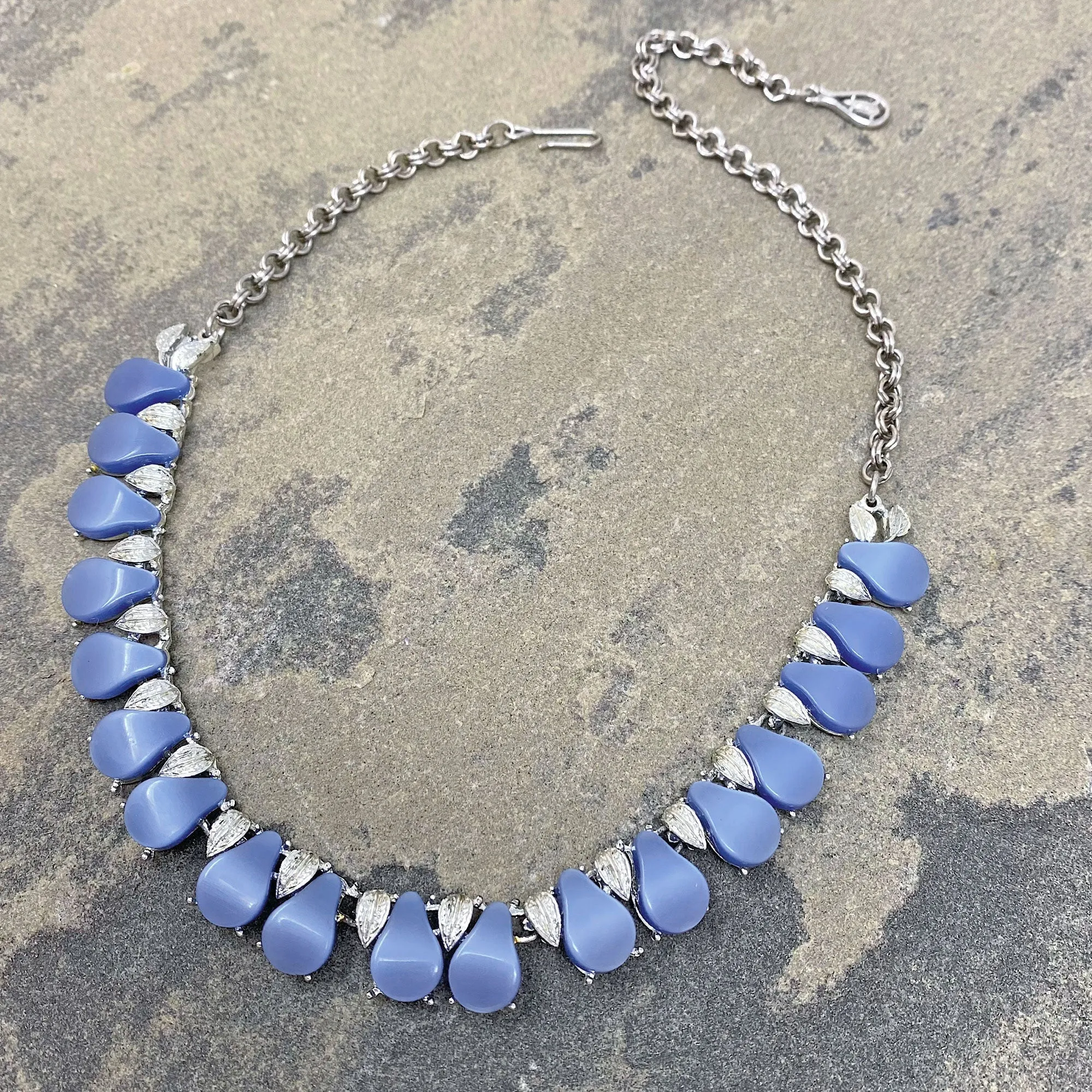 ALLESANDRO vintage silver and blue necklace