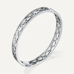 Allusia Love 18K Whitegold Bangle w. Diamonds