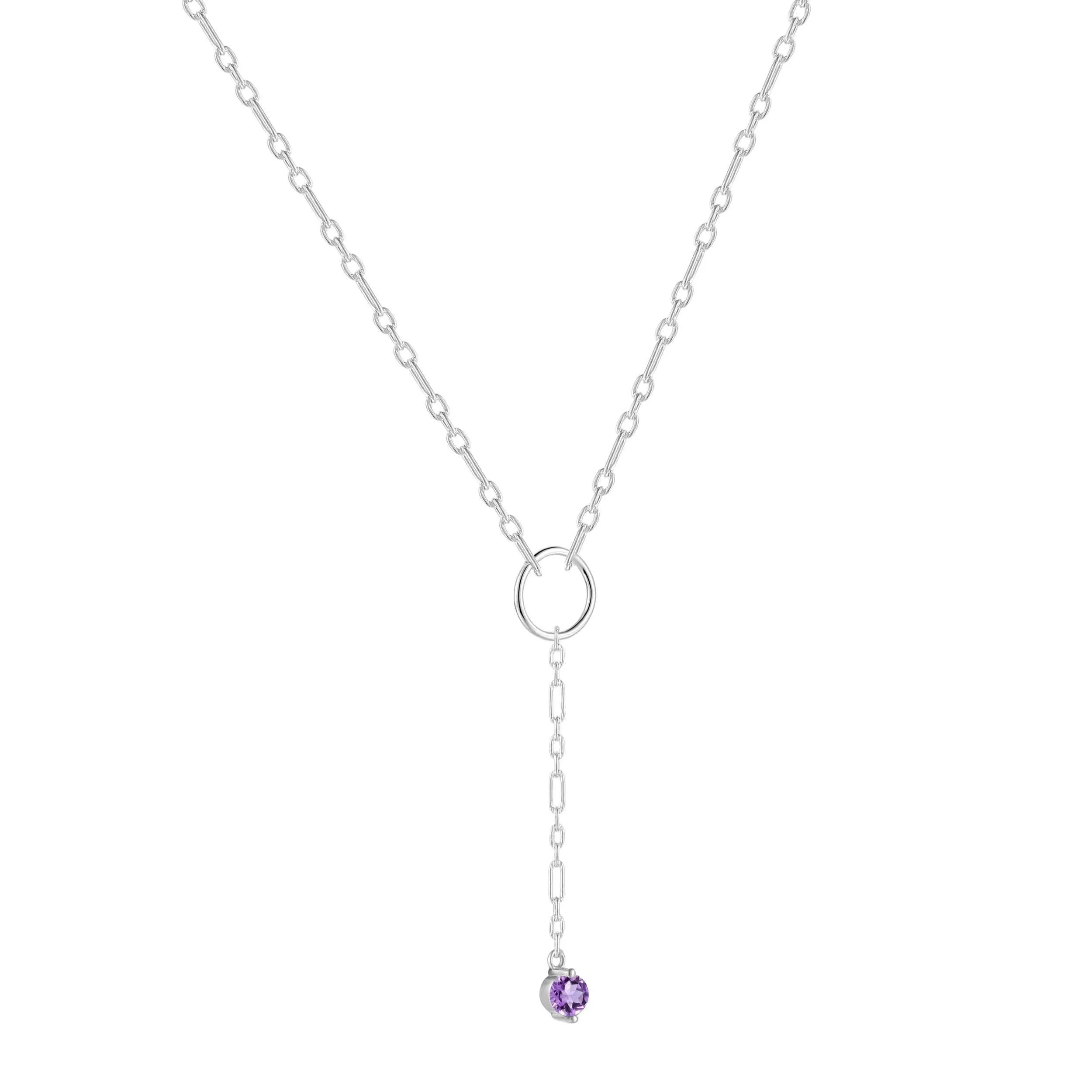 Amethyst Drop Necklace