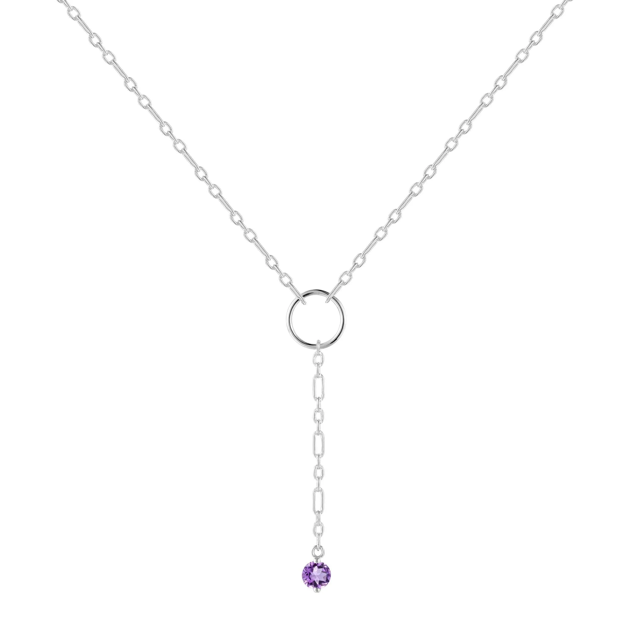 Amethyst Drop Necklace