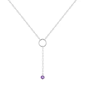 Amethyst Drop Necklace