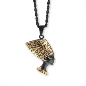 Ancient Egyptian Cleopatra Nefertiti Pendant Necklace