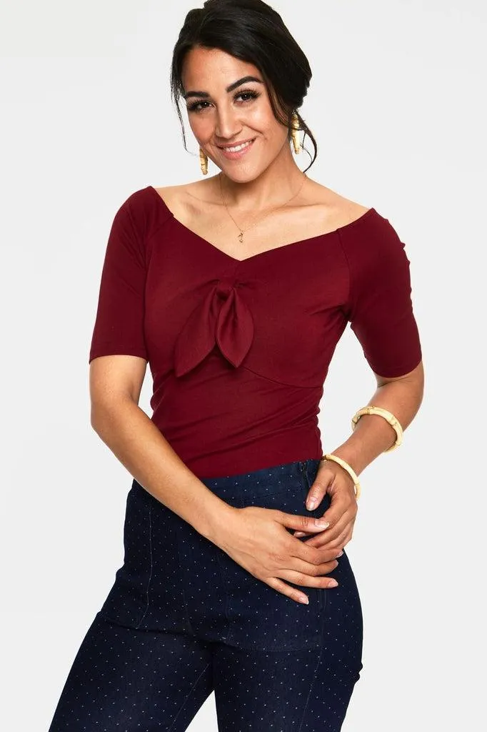 Anika Tie Front Pullover Top