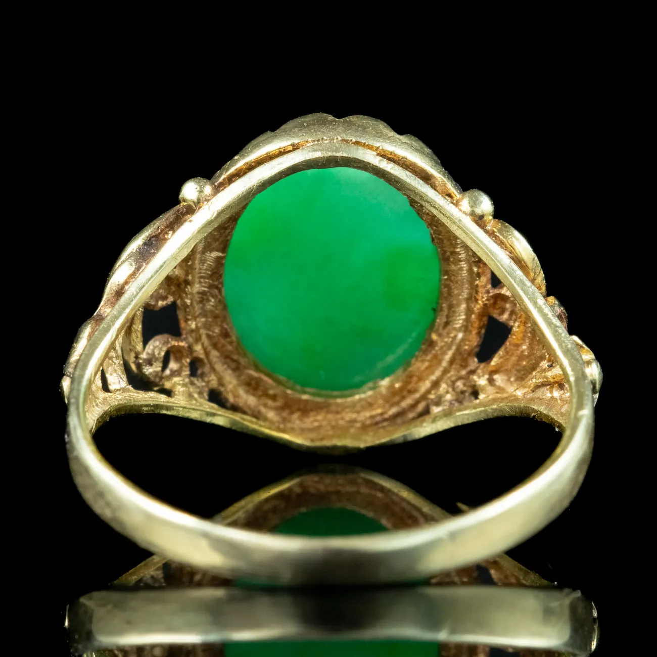 Antique Victorian Jade Solitaire Ring