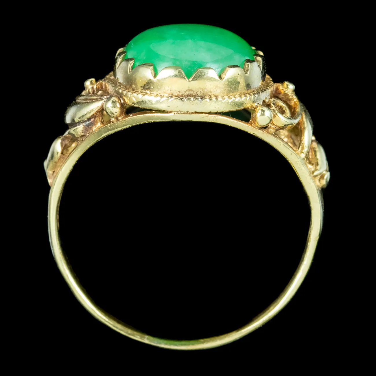 Antique Victorian Jade Solitaire Ring