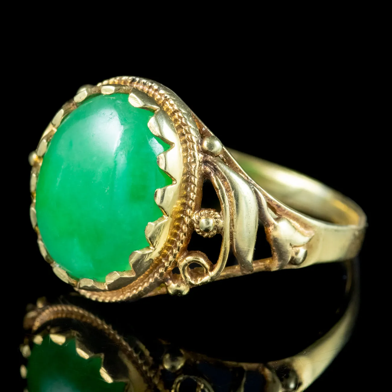 Antique Victorian Jade Solitaire Ring