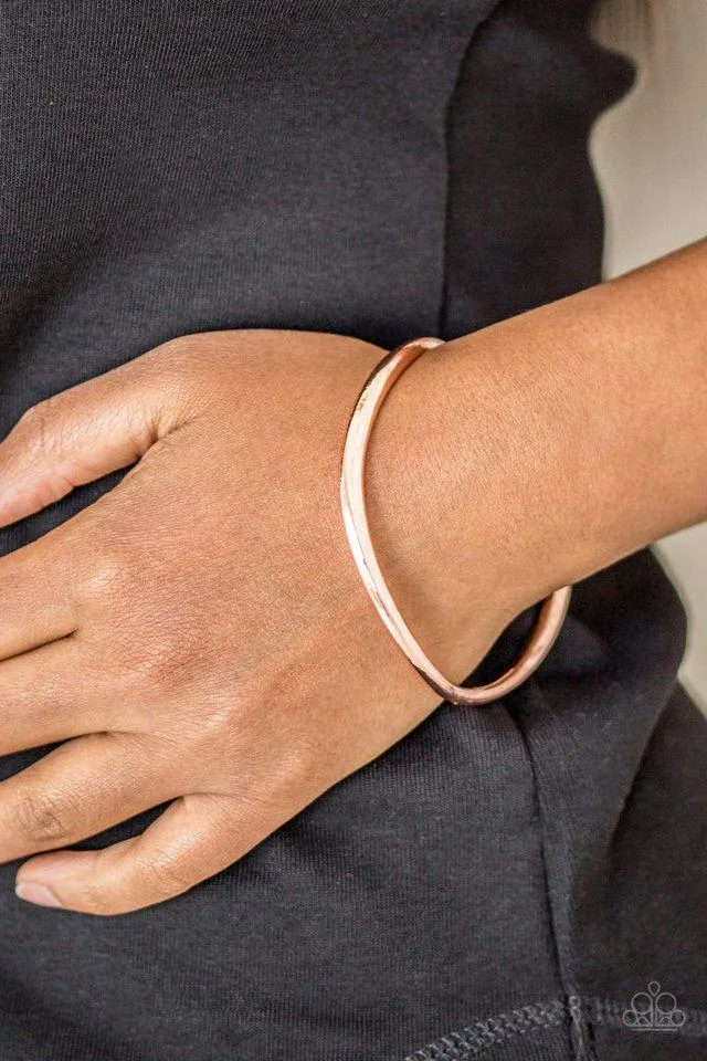 Awesomely Asymmetrical Copper Bangle Bracelet - Paparazzi Accessories