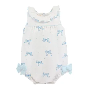 Baby Club Chic - Pretty Blue Bows Ruffle Bubble