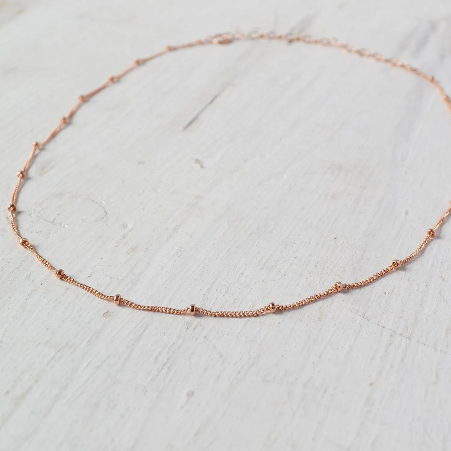 Ball and Chain Choker, Gold, Rose Gold, or Silver