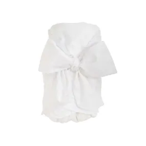 Beaufort Bonnet Bow Swaddle, Worth Avenue White Dallas Dot