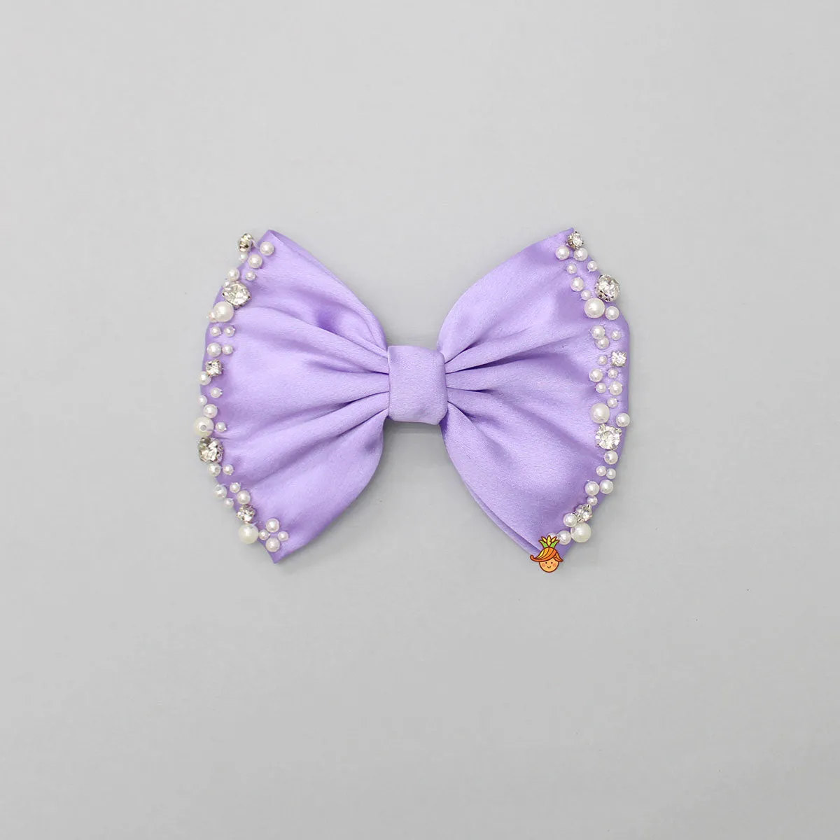 Beautiful Lavender Satin Hair Clip