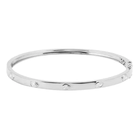 Bezel Set Segment Pear Diamond Bangle