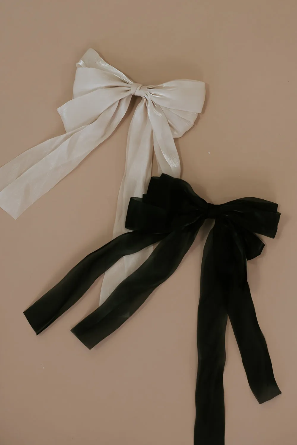 Black Satin Bow