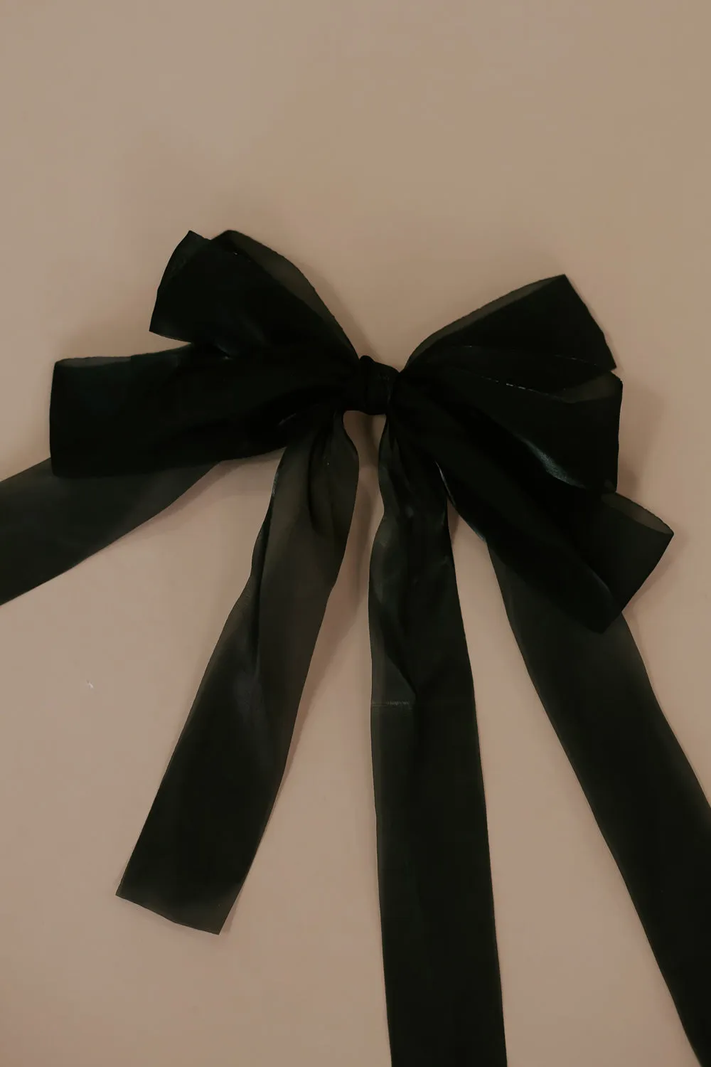 Black Satin Bow