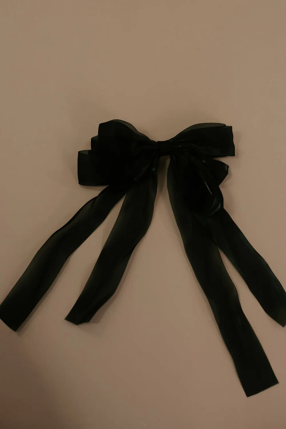 Black Satin Bow