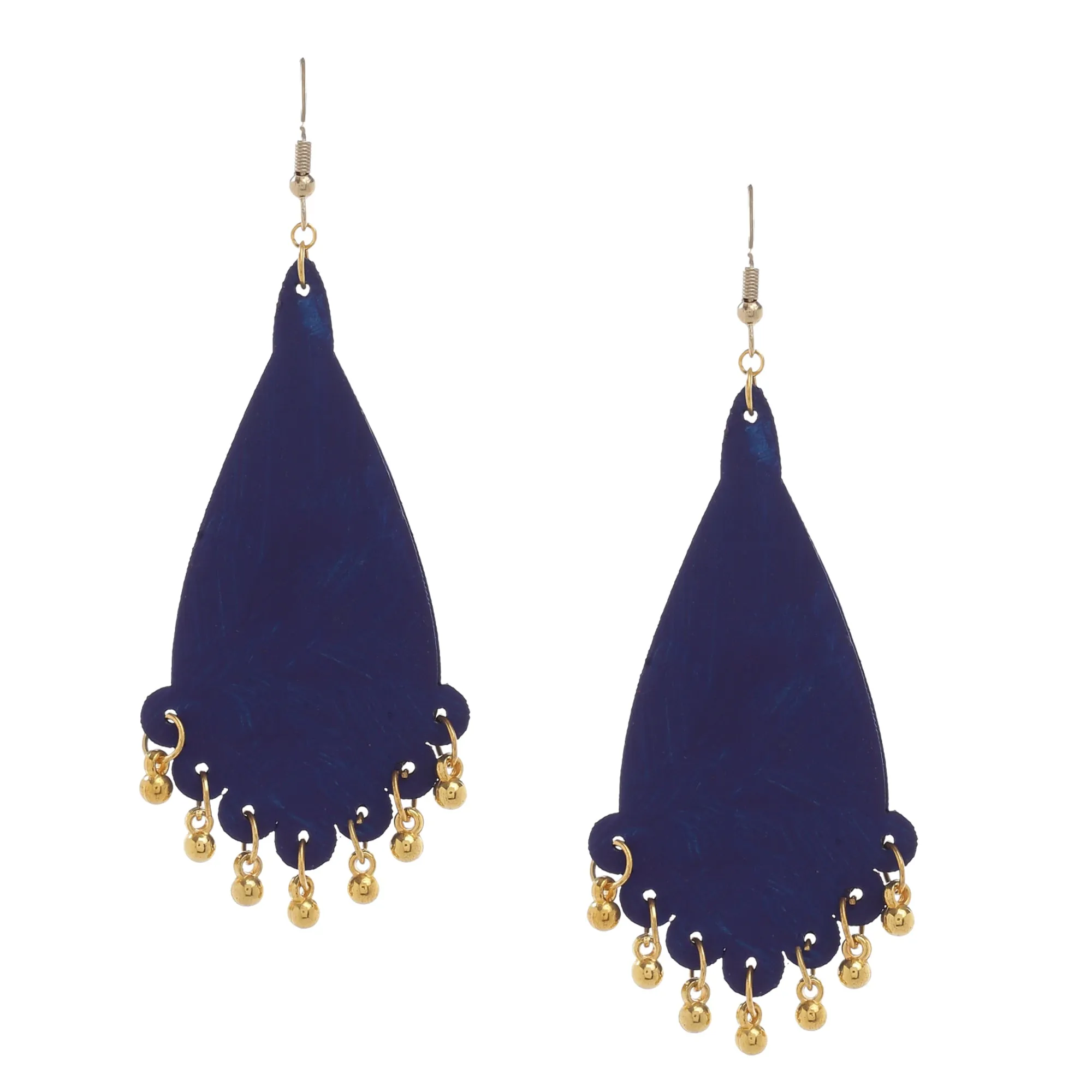 Blue Gold Drop Earring