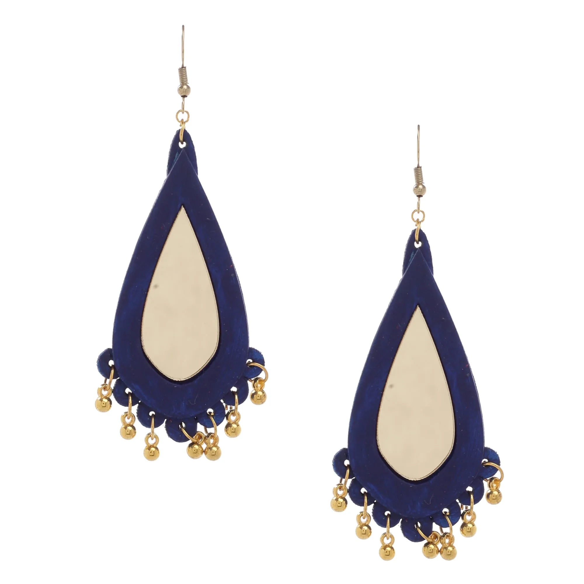 Blue Gold Drop Earring