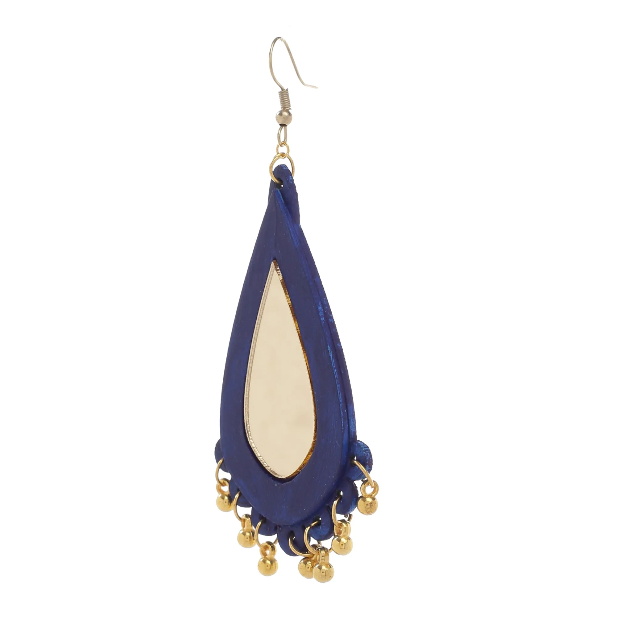 Blue Gold Drop Earring