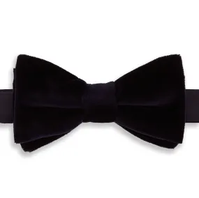 Blue Velvet Pre Tied Bow Tie