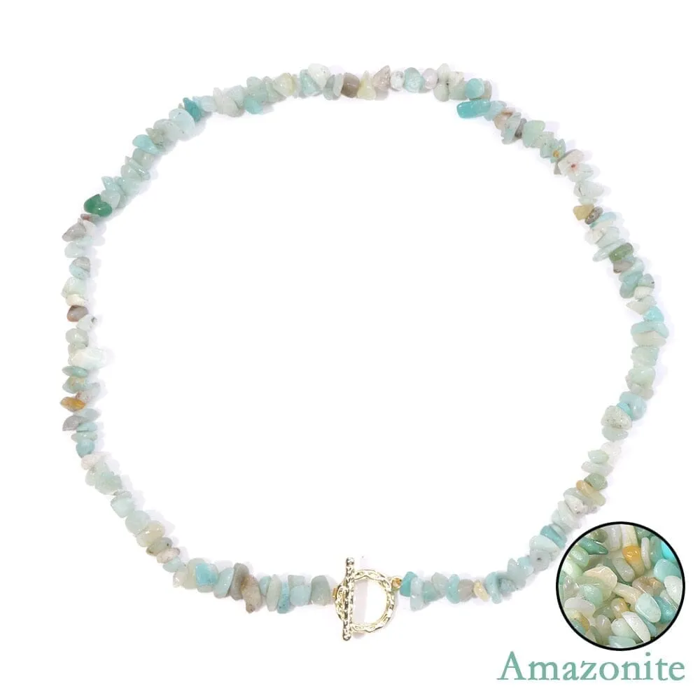 Boho Fashion Aventurine and other Stone Chips Choker