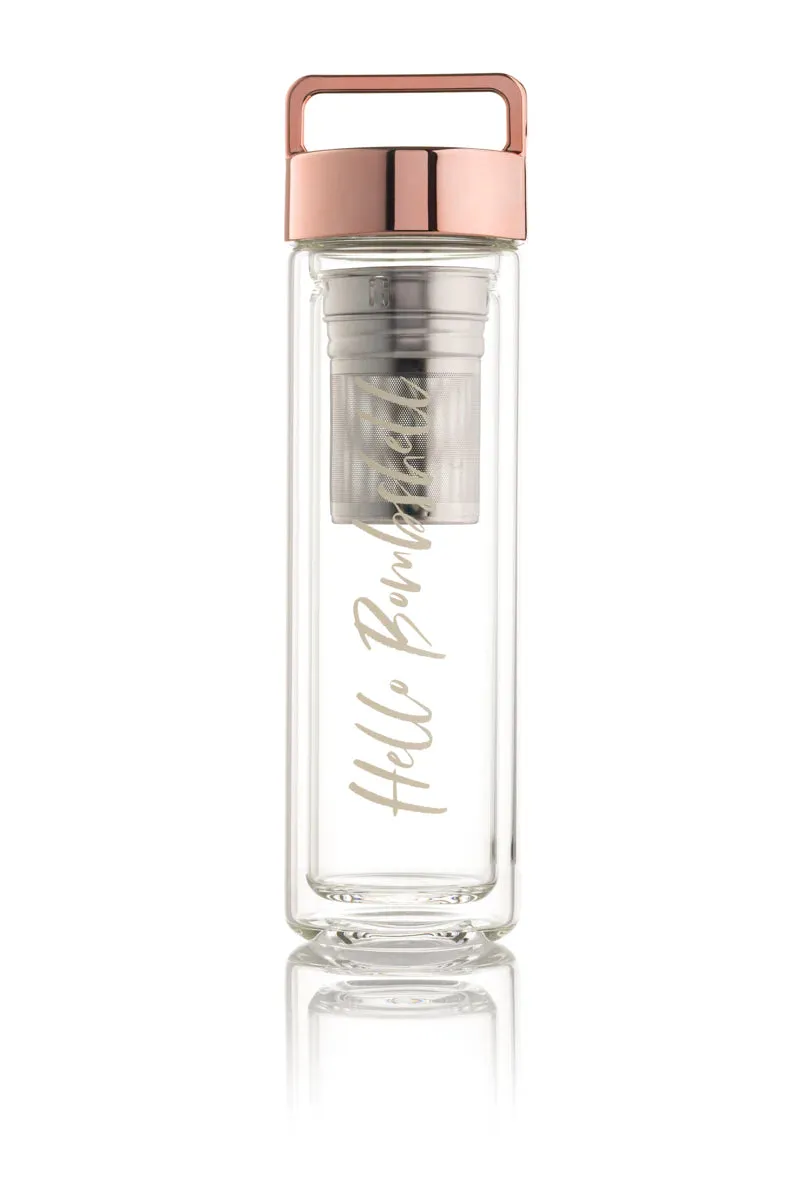 BOMBSHELL BEAUTY BOTTLE - 450ML GLASS INFUSER BOTTLE