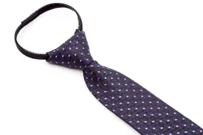 Boys Ties - Black and Purple Diamond