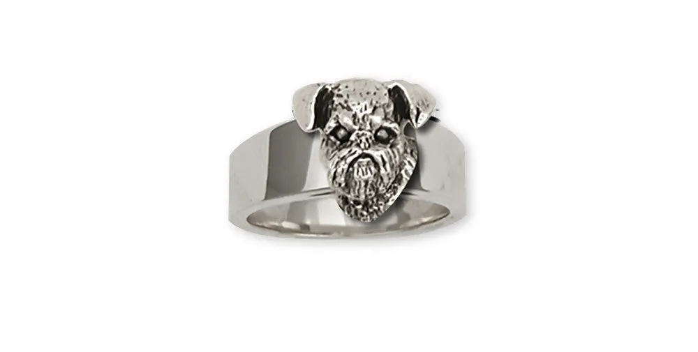 Brussels Griffon Ring Handmade Sterling Silver Dog Jewelry GF11-R