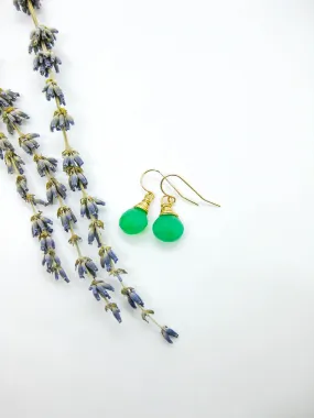 Chamomile: Chrysoprase Earrings - e679