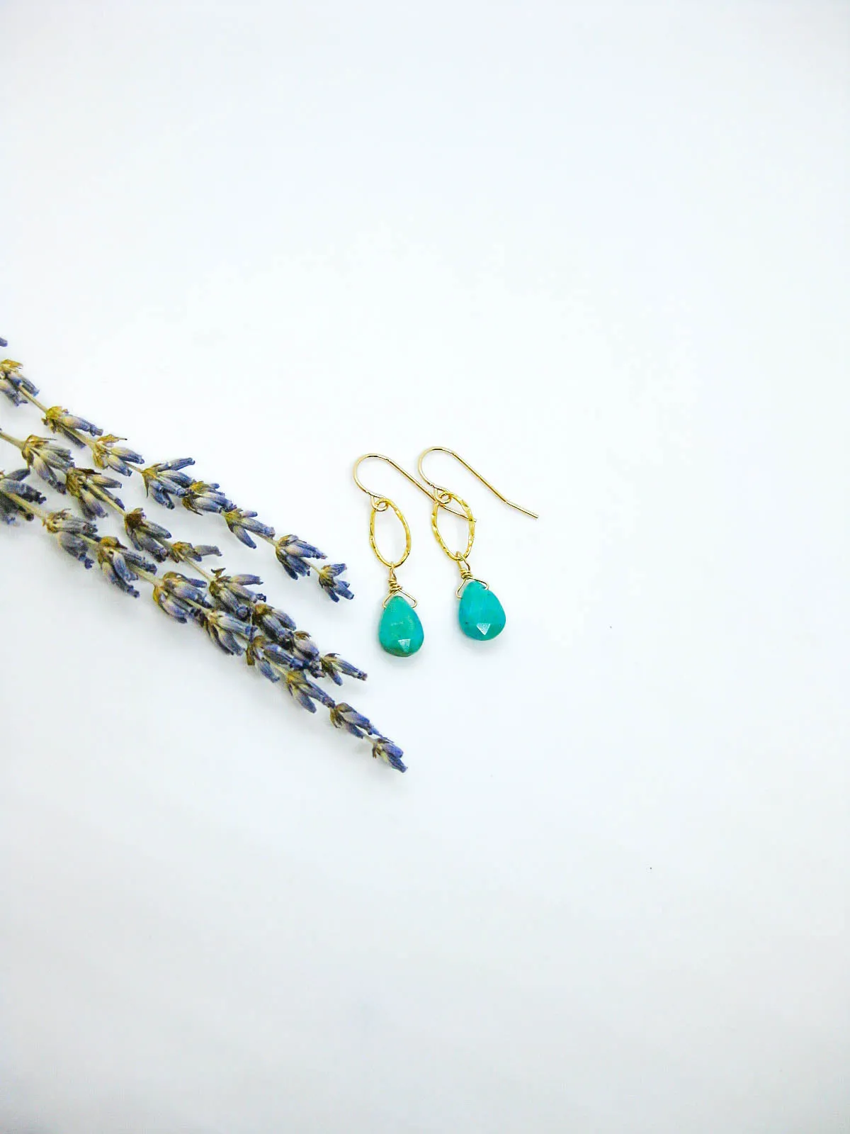 Chrysanthe: Amazonite Earrings - e751