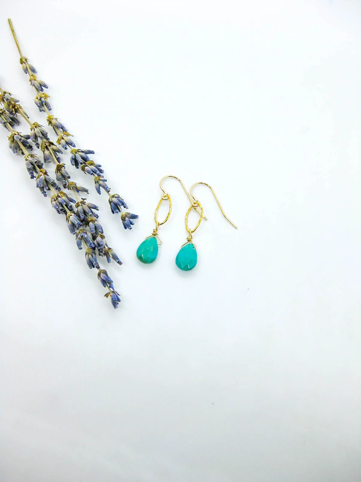 Chrysanthe: Amazonite Earrings - e751