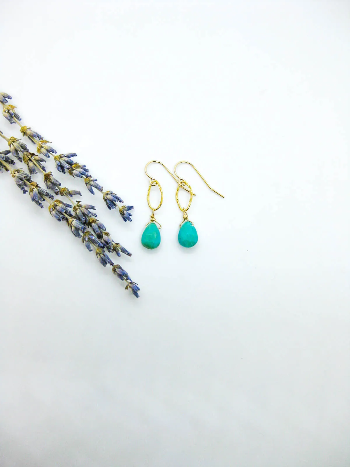 Chrysanthe: Amazonite Earrings - e751