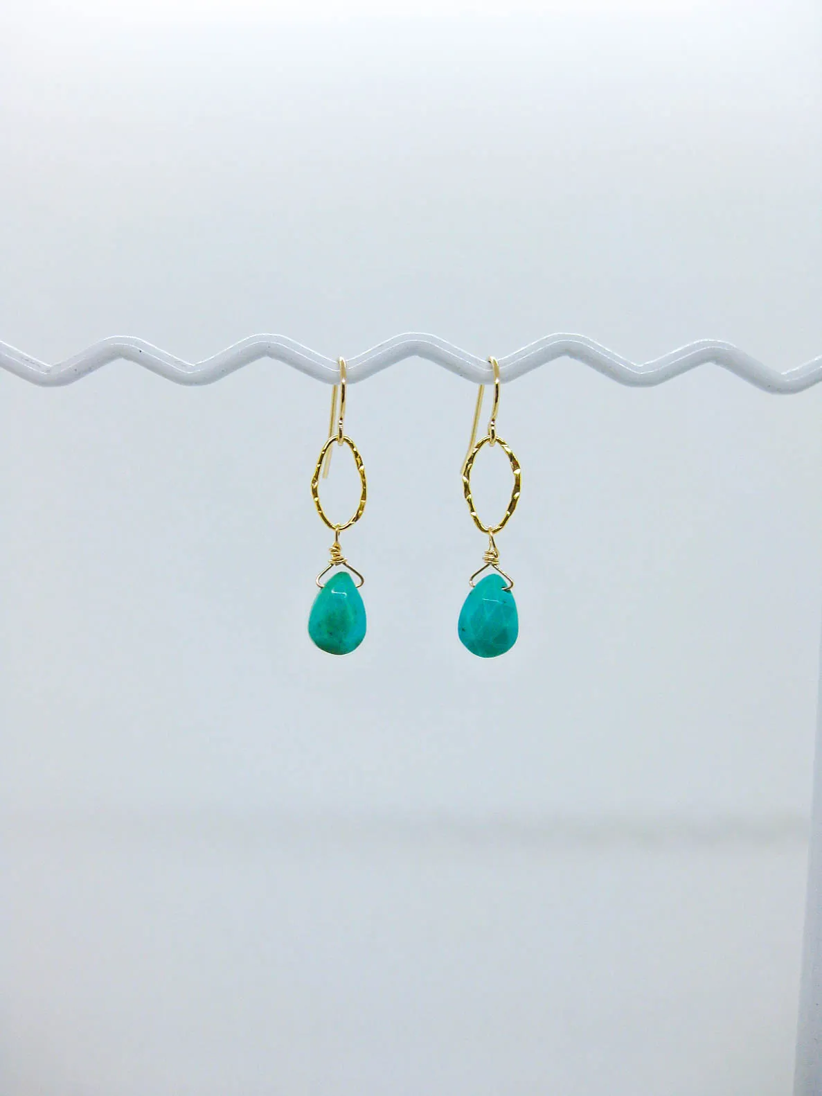 Chrysanthe: Amazonite Earrings - e751