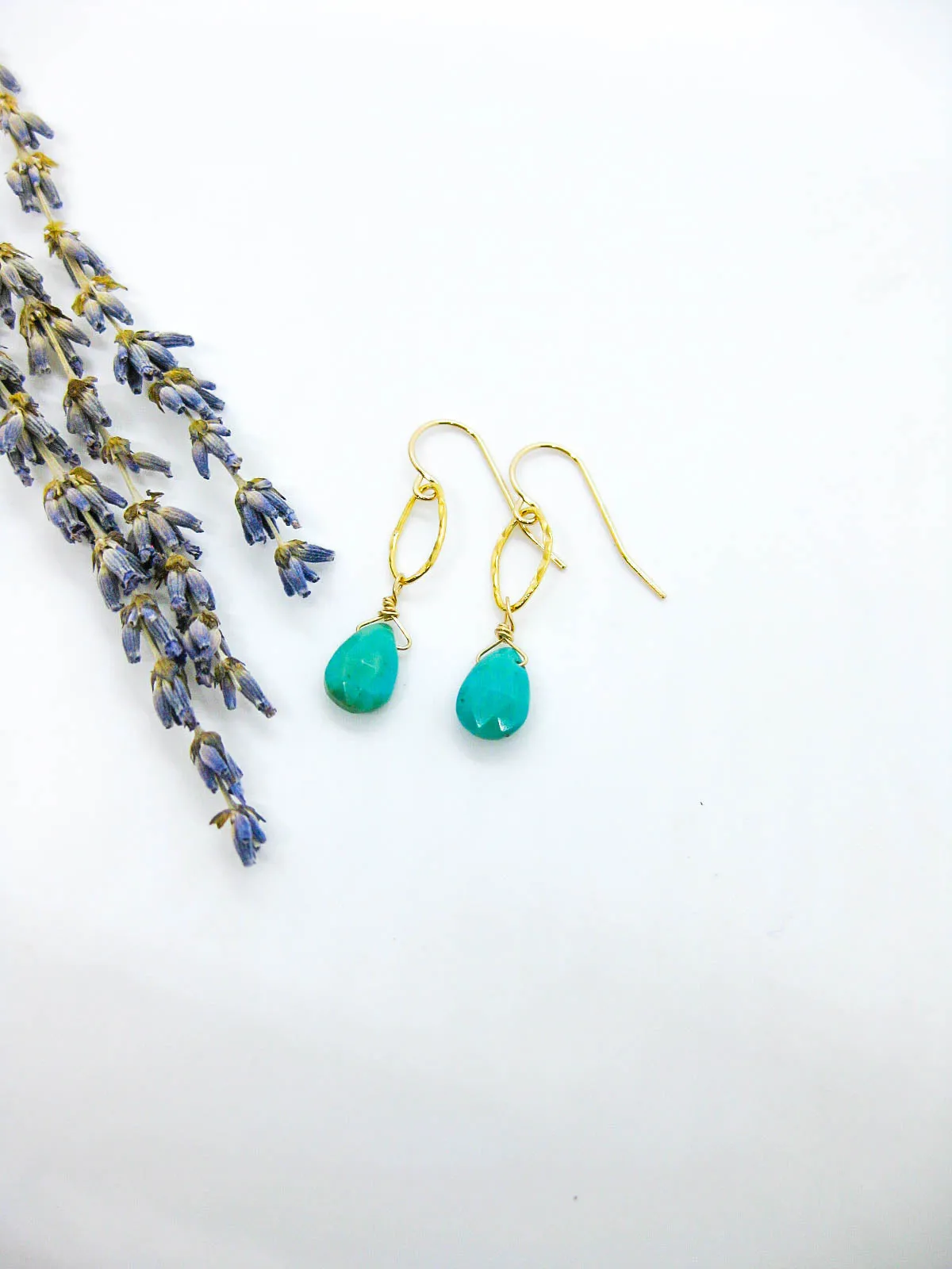 Chrysanthe: Amazonite Earrings - e751